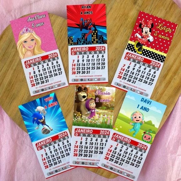 Calendários personalizados