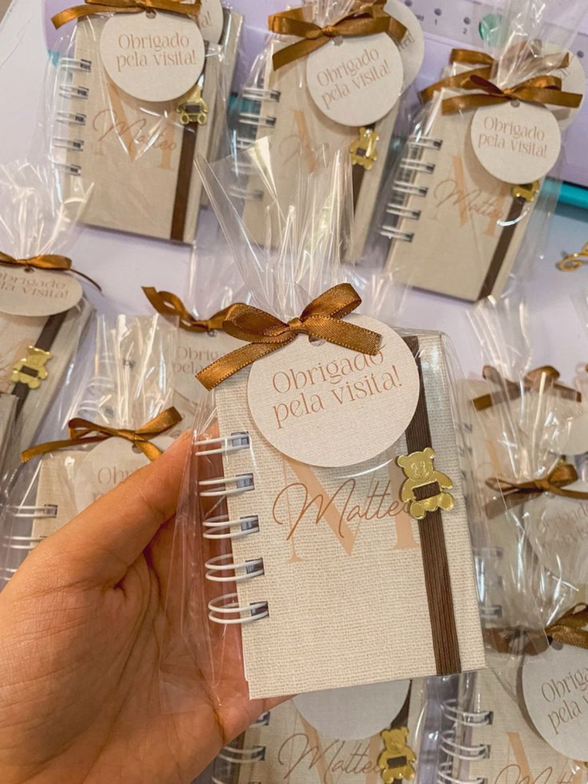 Mini agendas para lembrancinhas
